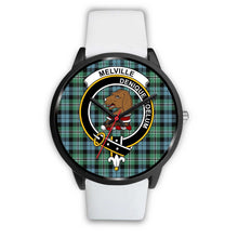 Load image into Gallery viewer, Melville Clans ,Silver Metal Mesh watch, leather steel watch, tartan watch, tartan watches, clan watch, scotland watch, merry christmas, cyber Monday, halloween, black Friday