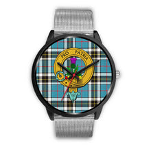 Load image into Gallery viewer, Thomson Clans ,Rose Gold Metal Link watch, leather steel watch, tartan watch, tartan watches, clan watch, scotland watch, merry christmas, cyber Monday, halloween, black Friday