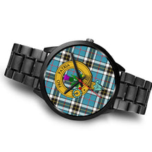 Load image into Gallery viewer, Thomson Clans ,Brown Leather watch, leather steel watch, tartan watch, tartan watches, clan watch, scotland watch, merry christmas, cyber Monday, halloween, black Friday