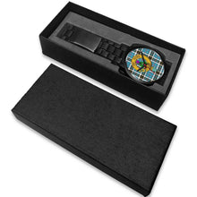 Load image into Gallery viewer, Thomson Clans ,White Leather watch, leather steel watch, tartan watch, tartan watches, clan watch, scotland watch, merry christmas, cyber Monday, halloween, black Friday