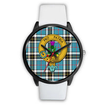 Load image into Gallery viewer, Thomson Clans ,Silver Metal Mesh watch, leather steel watch, tartan watch, tartan watches, clan watch, scotland watch, merry christmas, cyber Monday, halloween, black Friday