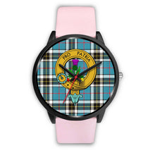 Load image into Gallery viewer, Thomson Clans ,Silver Metal Link watch, leather steel watch, tartan watch, tartan watches, clan watch, scotland watch, merry christmas, cyber Monday, halloween, black Friday