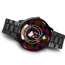 Load image into Gallery viewer, Tennant Clans ,Brown Leather watch, leather steel watch, tartan watch, tartan watches, clan watch, scotland watch, merry christmas, cyber Monday, halloween, black Friday