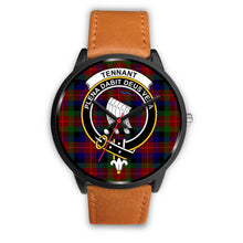 Load image into Gallery viewer, Tennant Clans ,Pink Leather watch, leather steel watch, tartan watch, tartan watches, clan watch, scotland watch, merry christmas, cyber Monday, halloween, black Friday