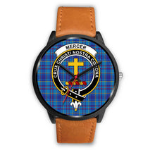 Load image into Gallery viewer, Mercer Modern Clans ,Pink Leather watch, leather steel watch, tartan watch, tartan watches, clan watch, scotland watch, merry christmas, cyber Monday, halloween, black Friday