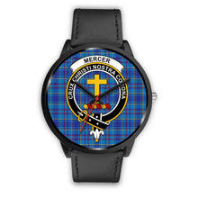 Load image into Gallery viewer, Mercer Modern Clans ,Black Metal Mesh watch, leather steel watch, tartan watch, tartan watches, clan watch, scotland watch, merry christmas, cyber Monday, halloween, black Friday