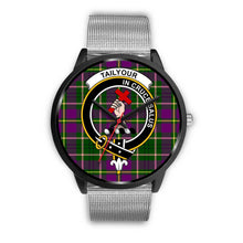 Load image into Gallery viewer, Taylor Clans ,Rose Gold Metal Link watch, leather steel watch, tartan watch, tartan watches, clan watch, scotland watch, merry christmas, cyber Monday, halloween, black Friday
