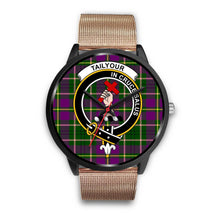 Load image into Gallery viewer, Taylor Clans ,Brown Leather watch, leather steel watch, tartan watch, tartan watches, clan watch, scotland watch, merry christmas, cyber Monday, halloween, black Friday