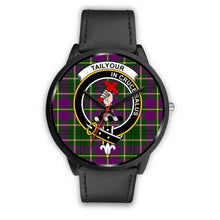 Load image into Gallery viewer, Taylor Clans ,Black Metal Mesh watch, leather steel watch, tartan watch, tartan watches, clan watch, scotland watch, merry christmas, cyber Monday, halloween, black Friday