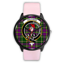 Load image into Gallery viewer, Taylor Clans ,Silver Metal Link watch, leather steel watch, tartan watch, tartan watches, clan watch, scotland watch, merry christmas, cyber Monday, halloween, black Friday