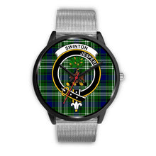 Load image into Gallery viewer, Swinton Clans ,Rose Gold Metal Link watch, leather steel watch, tartan watch, tartan watches, clan watch, scotland watch, merry christmas, cyber Monday, halloween, black Friday