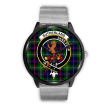 Load image into Gallery viewer, Sutherland II Clans ,Rose Gold Metal Link watch, leather steel watch, tartan watch, tartan watches, clan watch, scotland watch, merry christmas, cyber Monday, halloween, black Friday