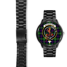 Load image into Gallery viewer, Sutherland II Clans ,Black Leather watch, leather steel watch, tartan watch, tartan watches, clan watch, scotland watch, merry christmas, cyber Monday, halloween, black Friday
