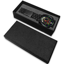 Load image into Gallery viewer, Sutherland II Clans ,White Leather watch, leather steel watch, tartan watch, tartan watches, clan watch, scotland watch, merry christmas, cyber Monday, halloween, black Friday