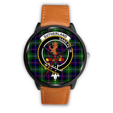 Load image into Gallery viewer, Sutherland II Clans ,Pink Leather watch, leather steel watch, tartan watch, tartan watches, clan watch, scotland watch, merry christmas, cyber Monday, halloween, black Friday