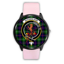 Load image into Gallery viewer, Sutherland II Clans ,Silver Metal Link watch, leather steel watch, tartan watch, tartan watches, clan watch, scotland watch, merry christmas, cyber Monday, halloween, black Friday