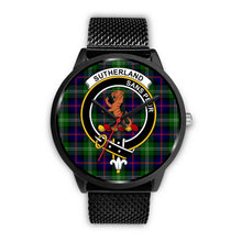 Load image into Gallery viewer, Sutherland II Clans ,Rose Gold Metal Mesh watch, leather steel watch, tartan watch, tartan watches, clan watch, scotland watch, merry christmas, cyber Monday, halloween, black Friday