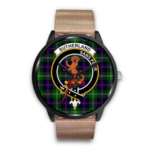 Load image into Gallery viewer, Sutherland I Clans ,Brown Leather watch, leather steel watch, tartan watch, tartan watches, clan watch, scotland watch, merry christmas, cyber Monday, halloween, black Friday