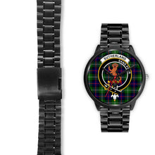 Load image into Gallery viewer, Sutherland I Clans ,Black Leather watch, leather steel watch, tartan watch, tartan watches, clan watch, scotland watch, merry christmas, cyber Monday, halloween, black Friday