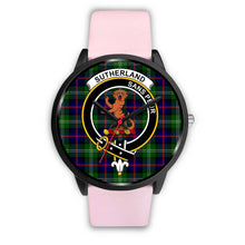 Load image into Gallery viewer, Sutherland I Clans ,Silver Metal Link watch, leather steel watch, tartan watch, tartan watches, clan watch, scotland watch, merry christmas, cyber Monday, halloween, black Friday