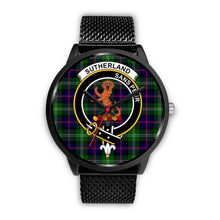 Load image into Gallery viewer, Sutherland I Clans ,Rose Gold Metal Mesh watch, leather steel watch, tartan watch, tartan watches, clan watch, scotland watch, merry christmas, cyber Monday, halloween, black Friday