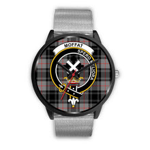 Load image into Gallery viewer, Moffat Modern Clans ,Rose Gold Metal Link watch, leather steel watch, tartan watch, tartan watches, clan watch, scotland watch, merry christmas, cyber Monday, halloween, black Friday