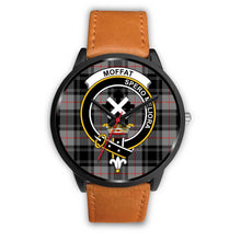 Load image into Gallery viewer, Moffat Modern Clans ,Pink Leather watch, leather steel watch, tartan watch, tartan watches, clan watch, scotland watch, merry christmas, cyber Monday, halloween, black Friday