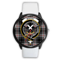 Load image into Gallery viewer, Moffat Modern Clans ,Silver Metal Mesh watch, leather steel watch, tartan watch, tartan watches, clan watch, scotland watch, merry christmas, cyber Monday, halloween, black Friday