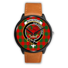 Load image into Gallery viewer, Moncrieffe Clans ,Pink Leather watch, leather steel watch, tartan watch, tartan watches, clan watch, scotland watch, merry christmas, cyber Monday, halloween, black Friday