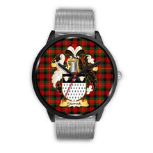 Load image into Gallery viewer, Sturrock Clans ,Rose Gold Metal Link watch, leather steel watch, tartan watch, tartan watches, clan watch, scotland watch, merry christmas, cyber Monday, halloween, black Friday