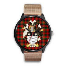 Load image into Gallery viewer, Sturrock Clans ,Brown Leather watch, leather steel watch, tartan watch, tartan watches, clan watch, scotland watch, merry christmas, cyber Monday, halloween, black Friday