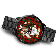 Load image into Gallery viewer, Sturrock Clans ,Brown Leather watch, leather steel watch, tartan watch, tartan watches, clan watch, scotland watch, merry christmas, cyber Monday, halloween, black Friday