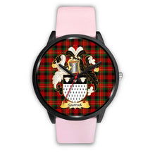 Load image into Gallery viewer, Sturrock Clans ,Silver Metal Link watch, leather steel watch, tartan watch, tartan watches, clan watch, scotland watch, merry christmas, cyber Monday, halloween, black Friday