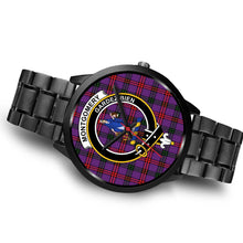 Load image into Gallery viewer, Montgomery Modern Clans ,Brown Leather watch, leather steel watch, tartan watch, tartan watches, clan watch, scotland watch, merry christmas, cyber Monday, halloween, black Friday