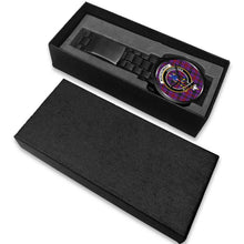 Load image into Gallery viewer, Montgomery Modern Clans ,White Leather watch, leather steel watch, tartan watch, tartan watches, clan watch, scotland watch, merry christmas, cyber Monday, halloween, black Friday