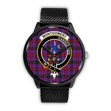 Load image into Gallery viewer, Montgomery Modern Clans ,Rose Gold Metal Mesh watch, leather steel watch, tartan watch, tartan watches, clan watch, scotland watch, merry christmas, cyber Monday, halloween, black Friday