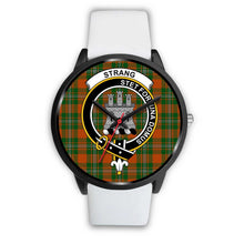 Load image into Gallery viewer, Strang Clans ,Silver Metal Mesh watch, leather steel watch, tartan watch, tartan watches, clan watch, scotland watch, merry christmas, cyber Monday, halloween, black Friday