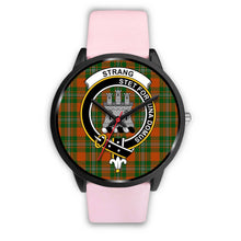 Load image into Gallery viewer, Strang Clans ,Silver Metal Link watch, leather steel watch, tartan watch, tartan watches, clan watch, scotland watch, merry christmas, cyber Monday, halloween, black Friday