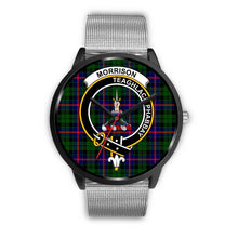 Load image into Gallery viewer, Morrison Modern Clans ,Rose Gold Metal Link watch, leather steel watch, tartan watch, tartan watches, clan watch, scotland watch, merry christmas, cyber Monday, halloween, black Friday