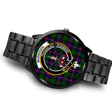 Load image into Gallery viewer, Morrison Modern Clans ,Brown Leather watch, leather steel watch, tartan watch, tartan watches, clan watch, scotland watch, merry christmas, cyber Monday, halloween, black Friday