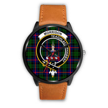 Load image into Gallery viewer, Morrison Modern Clans ,Pink Leather watch, leather steel watch, tartan watch, tartan watches, clan watch, scotland watch, merry christmas, cyber Monday, halloween, black Friday