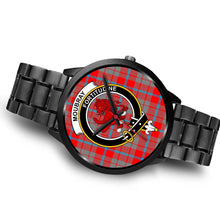 Load image into Gallery viewer, Moubray Clans ,Brown Leather watch, leather steel watch, tartan watch, tartan watches, clan watch, scotland watch, merry christmas, cyber Monday, halloween, black Friday