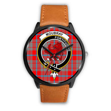 Load image into Gallery viewer, Moubray Clans ,Pink Leather watch, leather steel watch, tartan watch, tartan watches, clan watch, scotland watch, merry christmas, cyber Monday, halloween, black Friday