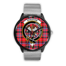 Load image into Gallery viewer, Straiton Clans ,Rose Gold Metal Link watch, leather steel watch, tartan watch, tartan watches, clan watch, scotland watch, merry christmas, cyber Monday, halloween, black Friday