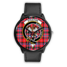 Load image into Gallery viewer, Straiton Clans ,Black Metal Mesh watch, leather steel watch, tartan watch, tartan watches, clan watch, scotland watch, merry christmas, cyber Monday, halloween, black Friday