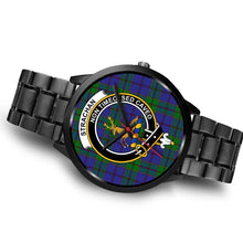 Load image into Gallery viewer, Strachan Clans ,Brown Leather watch, leather steel watch, tartan watch, tartan watches, clan watch, scotland watch, merry christmas, cyber Monday, halloween, black Friday