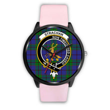 Load image into Gallery viewer, Strachan Clans ,Silver Metal Link watch, leather steel watch, tartan watch, tartan watches, clan watch, scotland watch, merry christmas, cyber Monday, halloween, black Friday