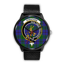 Load image into Gallery viewer, Strachan Clans ,Rose Gold Metal Mesh watch, leather steel watch, tartan watch, tartan watches, clan watch, scotland watch, merry christmas, cyber Monday, halloween, black Friday