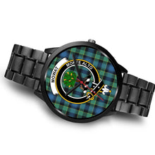 Load image into Gallery viewer, Mowat Clans ,Brown Leather watch, leather steel watch, tartan watch, tartan watches, clan watch, scotland watch, merry christmas, cyber Monday, halloween, black Friday