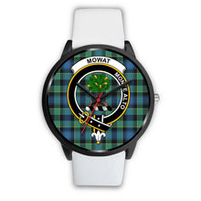 Load image into Gallery viewer, Mowat Clans ,Silver Metal Mesh watch, leather steel watch, tartan watch, tartan watches, clan watch, scotland watch, merry christmas, cyber Monday, halloween, black Friday